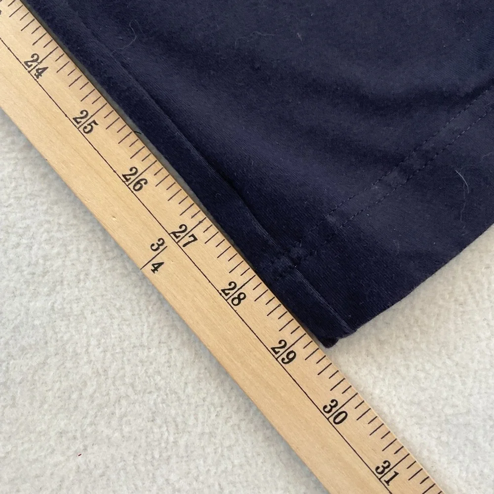 Lands End Starfish Straight Leg Knit Pants Navy Blue Petite Large L/P Pocket